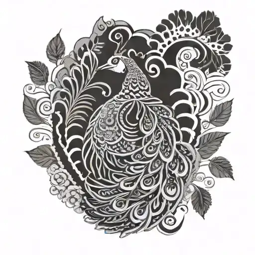 Subramanya Embroidery And Peacock