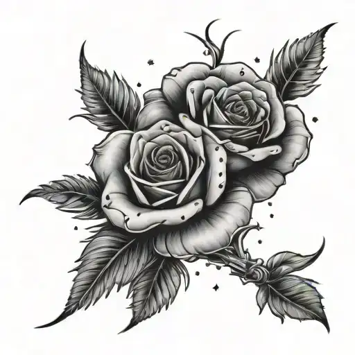 Scorpio Constellation And Rose