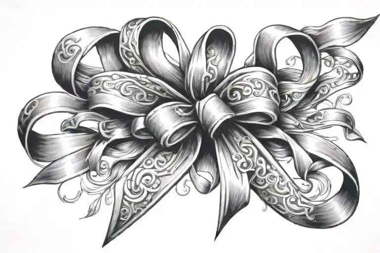 Breast Cancer Ribbon Wrapped