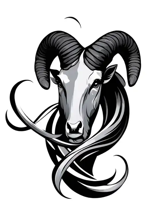 Aries Zodiac Sign Intertwined