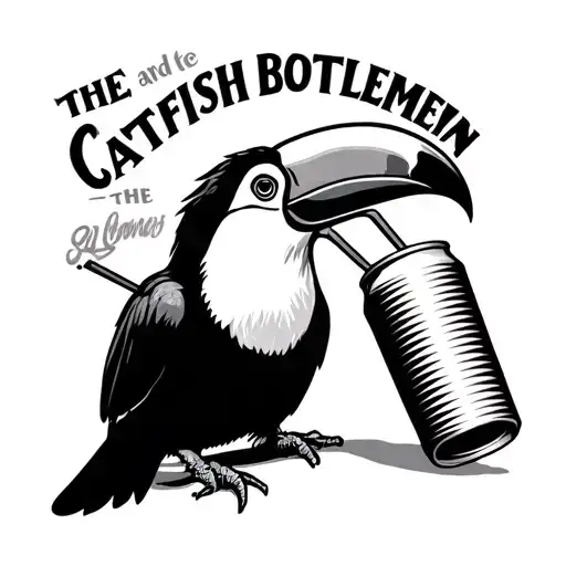 Toucan Drinking From A Straw In A Can Like The Catfish And The Bottlemen Album Cover
