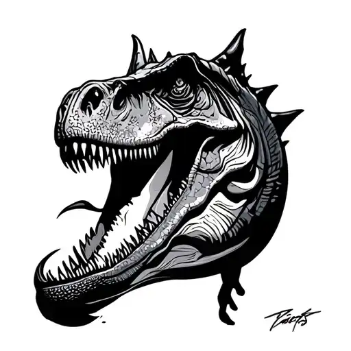 Dinosaur Minimal Line Art