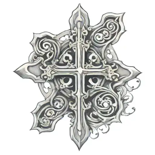 Cross With Roman Numbers