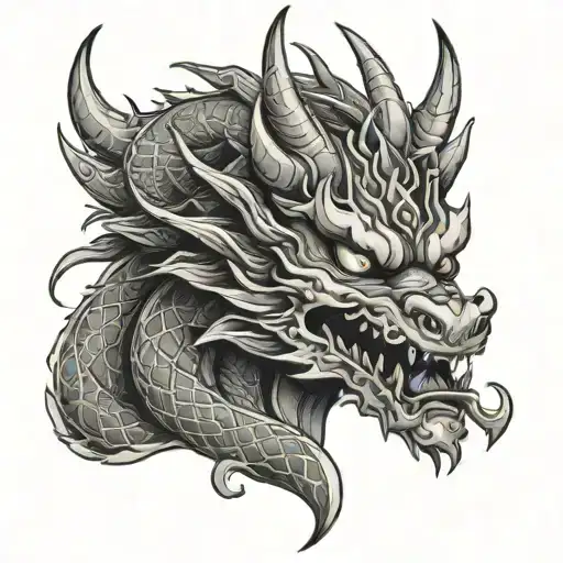 Dragon With A Hannya Mask