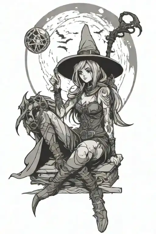 Ranni The Witch From Elden Ring With The Raya Lucaria Academy In The Background With Moon