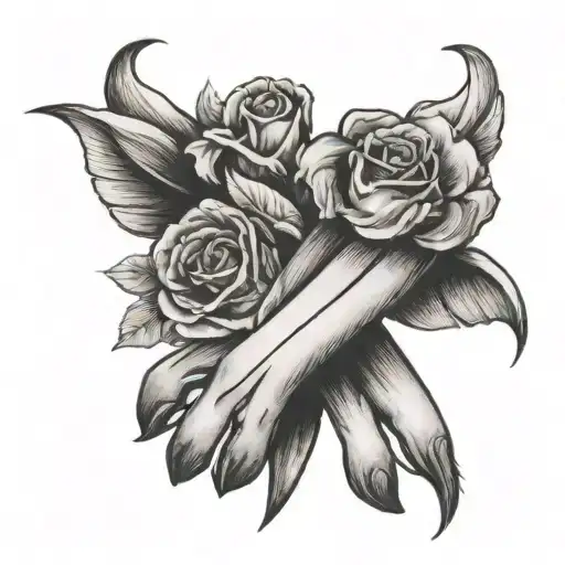 Breast Cancer Awareness Ribbon For Great Grandma Holding Hands