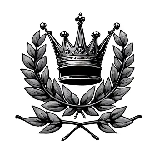 Laurel Wreath With A Crown