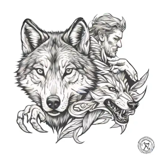 Mathias And A Wolf