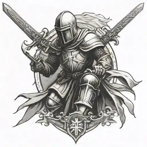 Templar Knight With A Sword