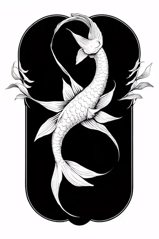 Pisces Zodiac Sign Intertwined With Dafadils No Color With Jaxson Oliver