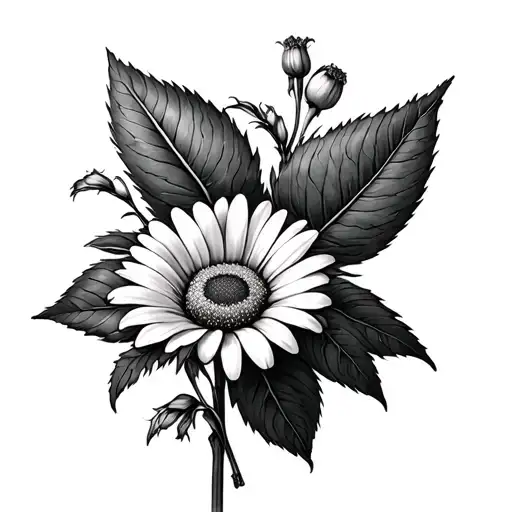 Honeysuckle And Daisy