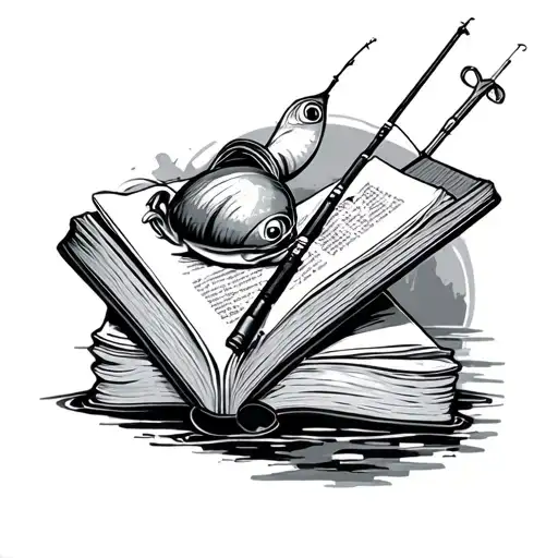 Book And Fishing Rod