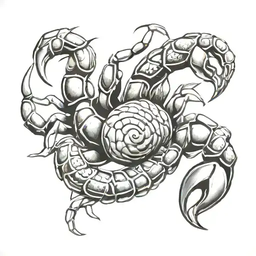 Scorpion Zodiac Symbol With An Infinity