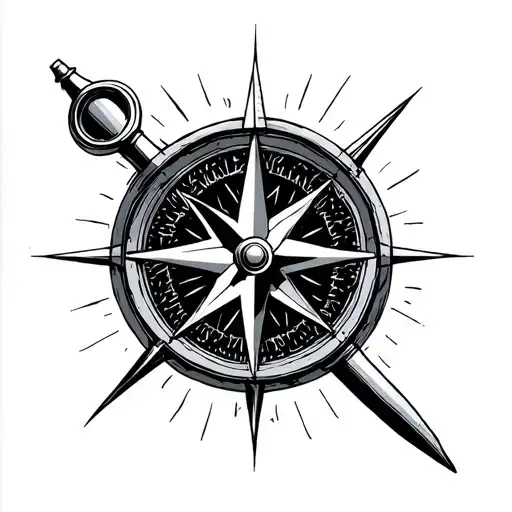 One Piece With Compass Surrounded