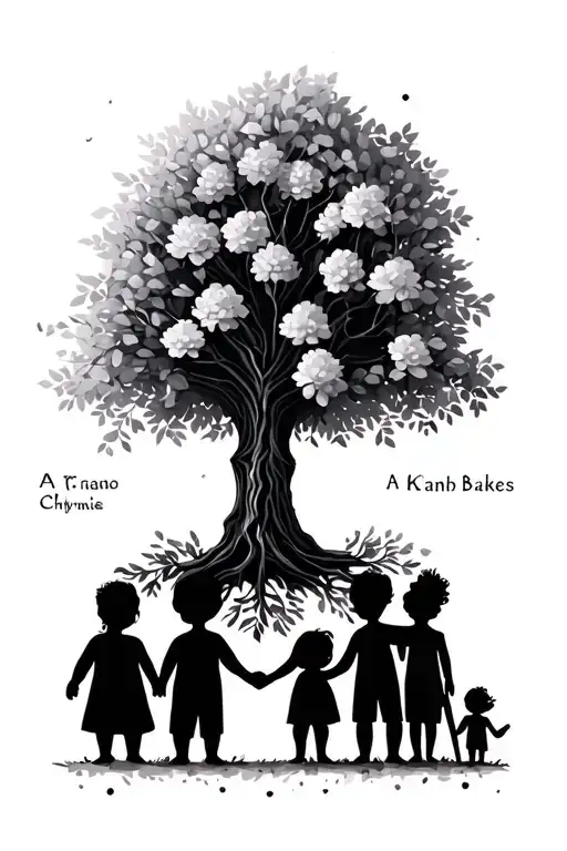 Family Tree And Patents Holding Hands Children Holding Hands