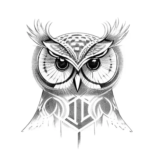 Owl With Abandoned Castle