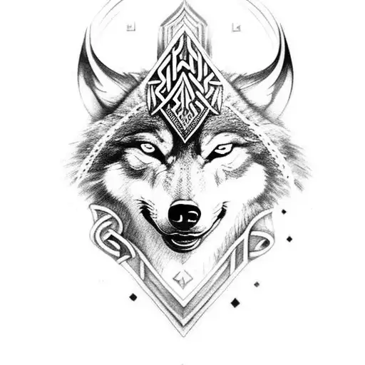 Wolf Viking Runes