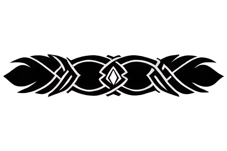 Abstract Viking Tribal Knot With Point In Middle