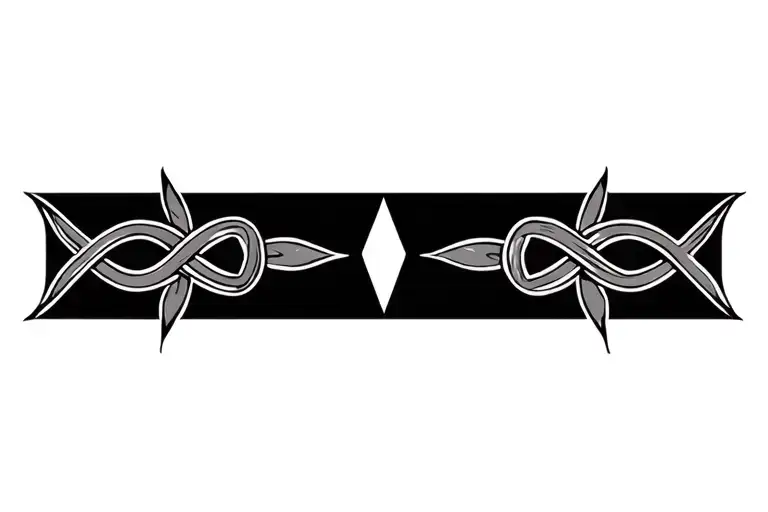 Abstract Viking Tribal Knot With Point In Middle