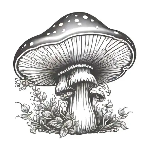 Tall Mushroom With Fairy