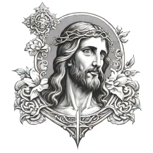 Jesus Sleeve Tatoo Design