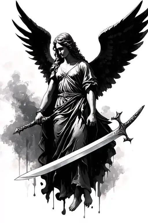 Angel Holding A Sword
