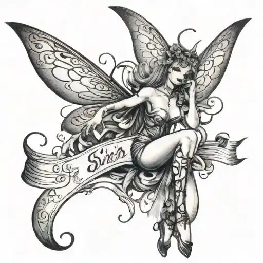 Bdsm Fairy With Yes Sir In Cursive Writing