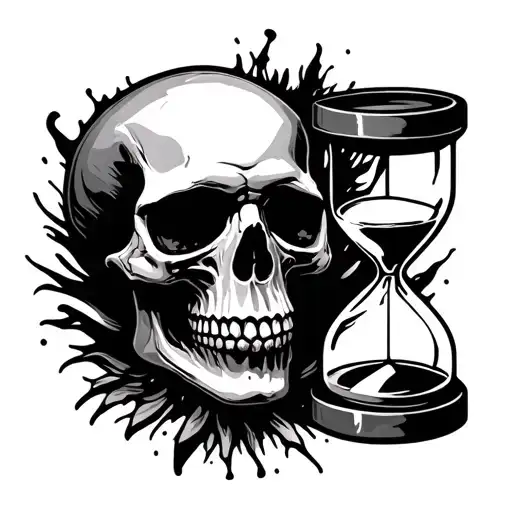 Skull And Hour Glass
