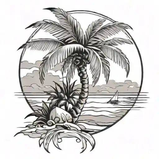 Beach Palm Tree