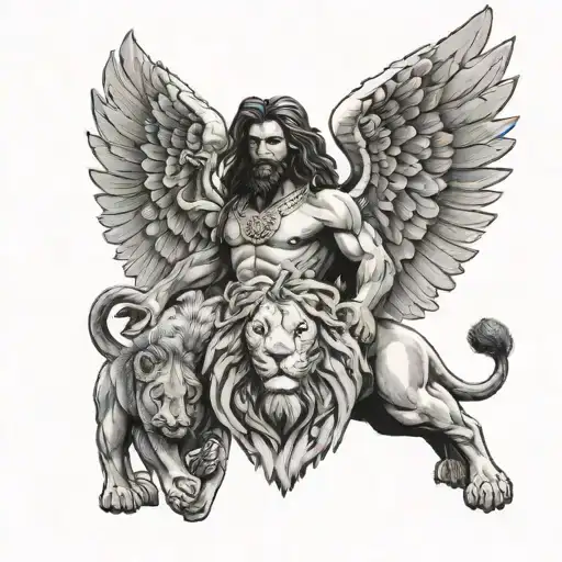 Archangel And Nigeria And Lion