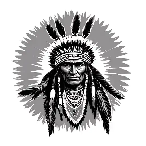 Simple Vocano And Native American Mexican Theme Leg Sleeve