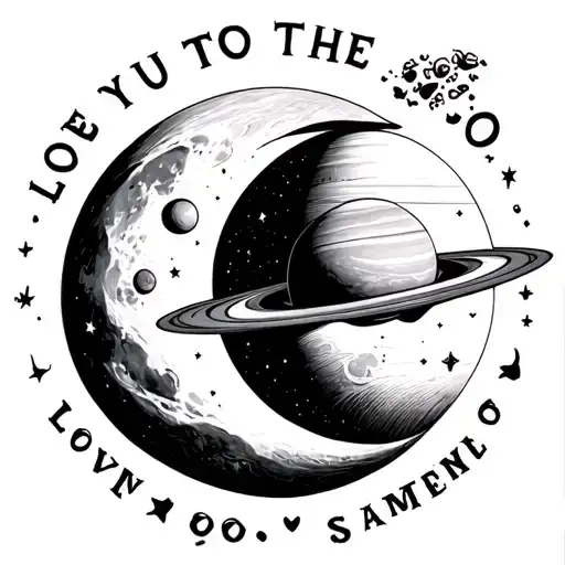 Love You To The Moon And Saturn Matching