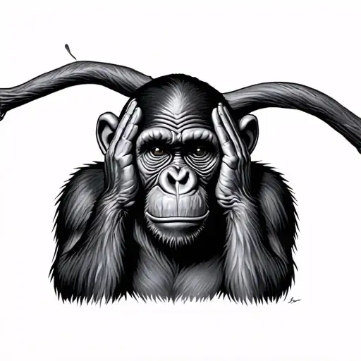 See No Evil Speak No Evil Monkey
