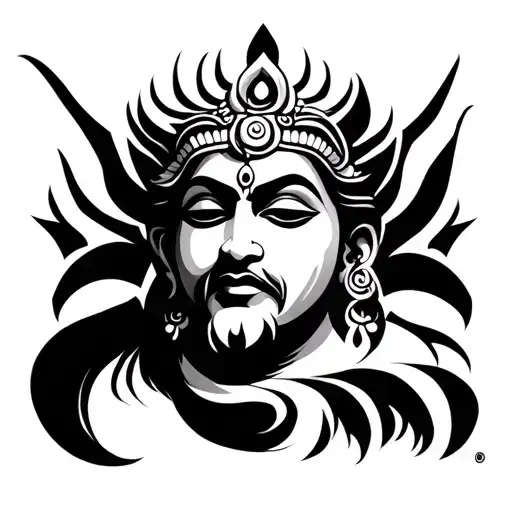 Geometric Hindu God Representing Wealth