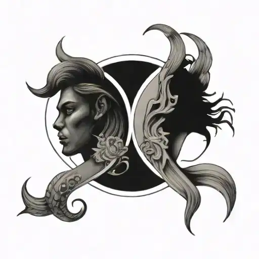 Gemini Zodiac Sign With Pisces Zodiac Sign Incorporated