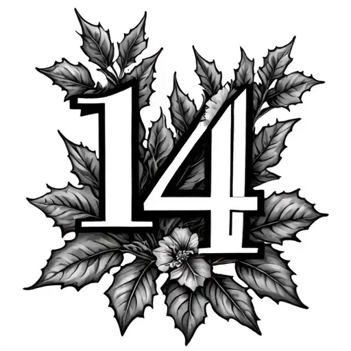 Holly Bush Number 14 Roman Numerals
