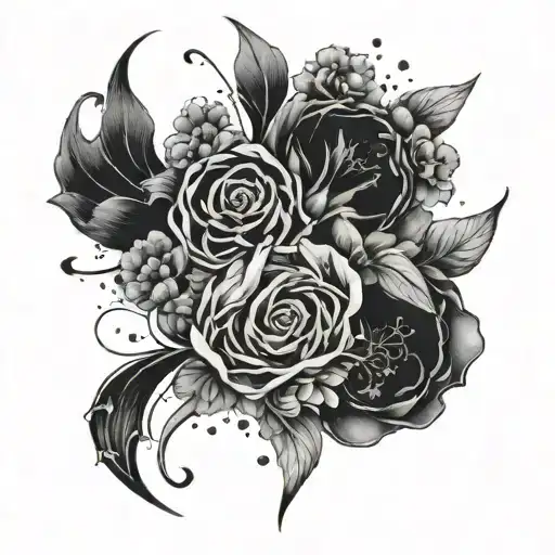 Gemini Zodiac Constellation With Pisces Flower Incorporated