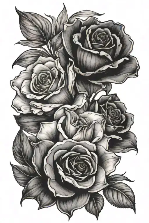 2 Black Roses 1 Lily 1 Tulip With Buttons