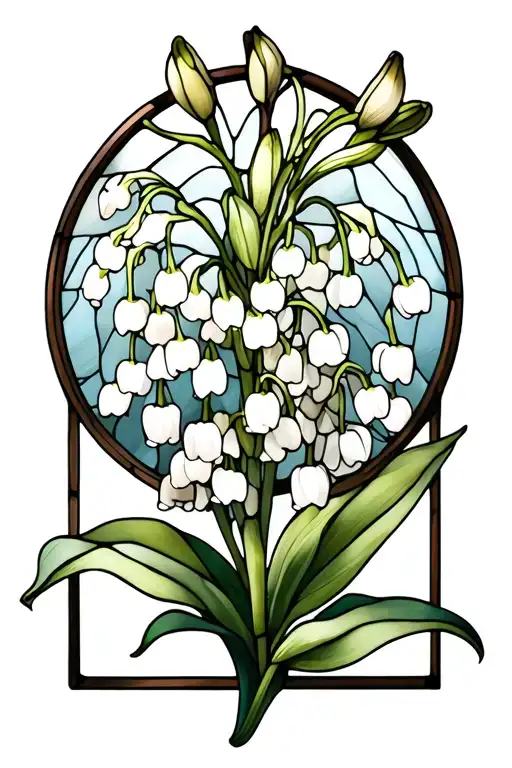 Lily Of The Valley Stained Glass Window