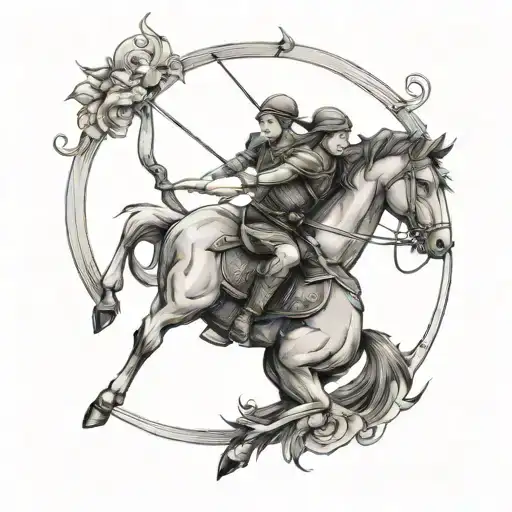 Aries And Sagittarius Archer Riding