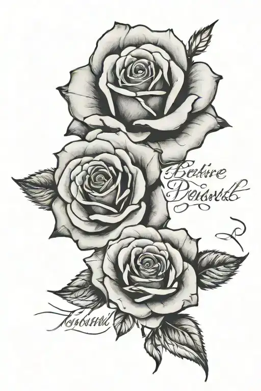 Rose And Quote Believe In Yourself And Anything Is Possible