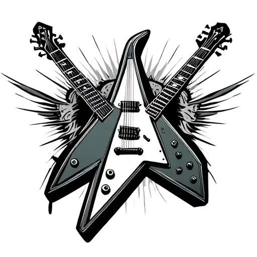 Metal Music Guitar Flying V