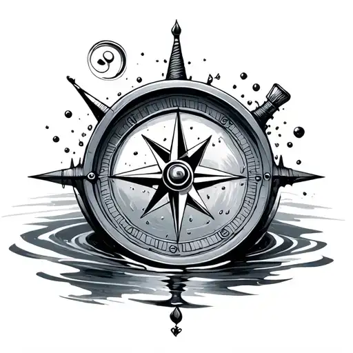 Water Compass Mirror Reflecting