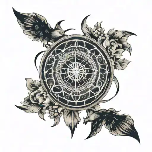 Therianthropy Symbol With Moon Phases Incorporated