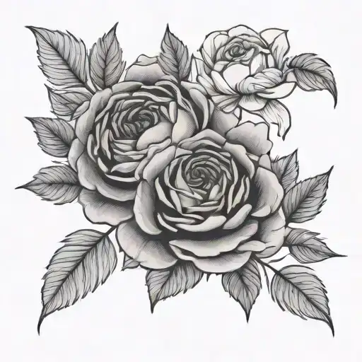 Rose And Peony With Greenery