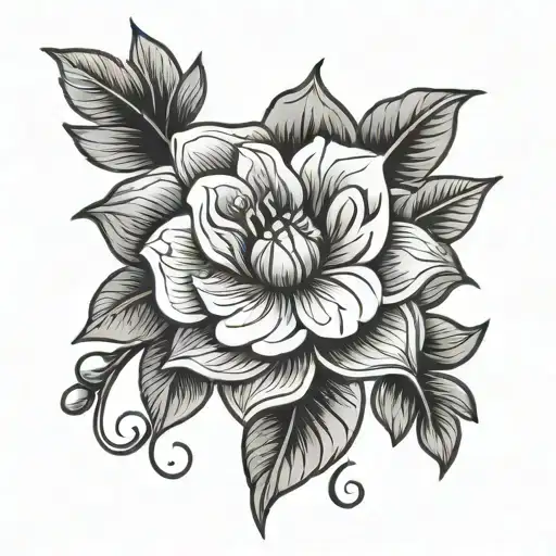 Western Girly Small Tattoo Design