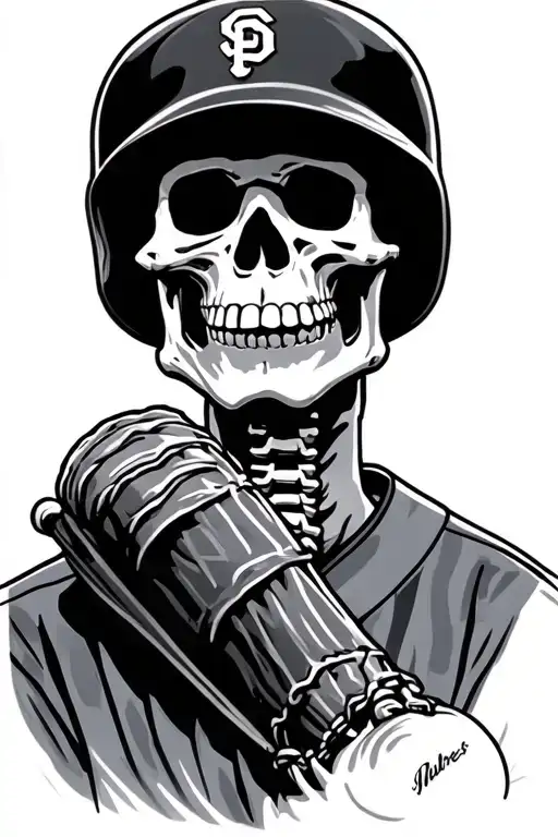 San Diego Padres Baseball Skeleton