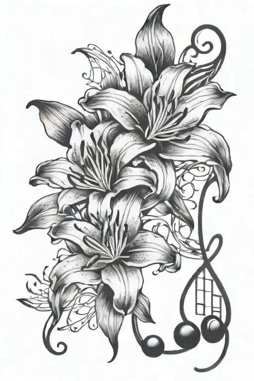 Lily's And Music Notes