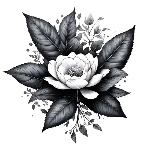 Black And Grey Half Sleeve Nature