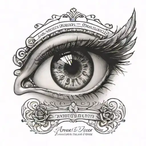 Angel Eye And Quote Written